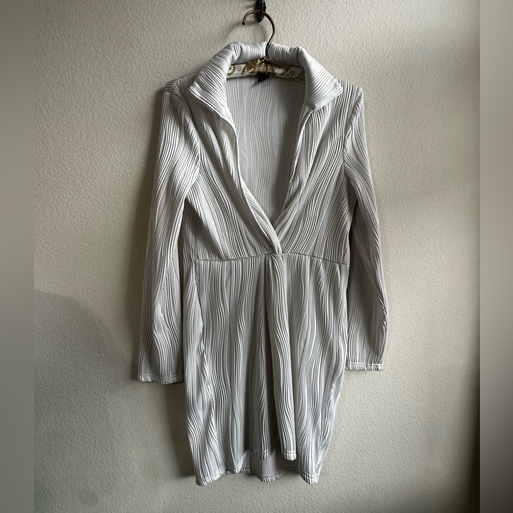 SHEIN White Textured Dress